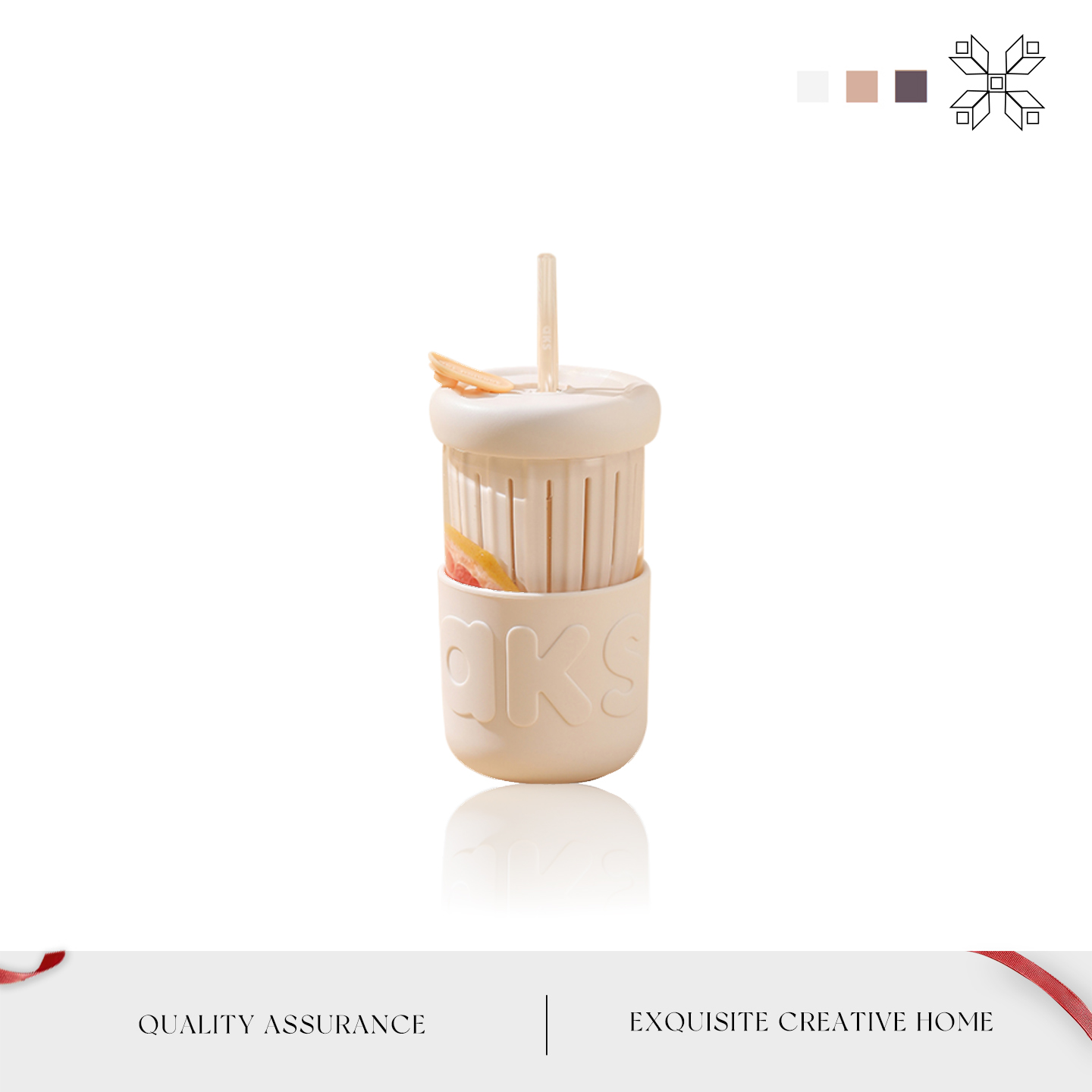 MOLALUNA茶水分离吸管玻璃杯