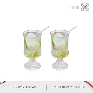 Auramoon.Indirect.酒具高脚杯小众设计玻璃杯浮雕果酒杯 | 间接