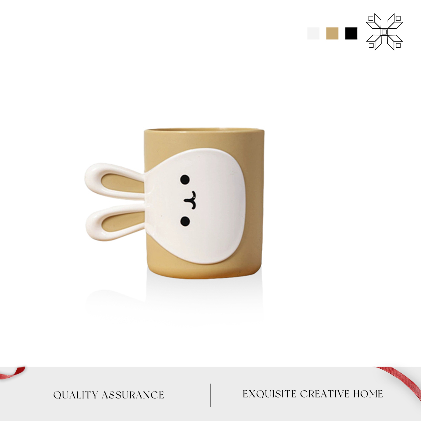 MOLALUNA漱口杯可爱小兔子家用