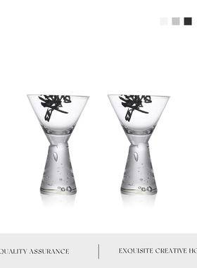 MOLA.Misty.酒具中古日式清酒杯高台水晶气泡小众白酒杯子丨雾玖