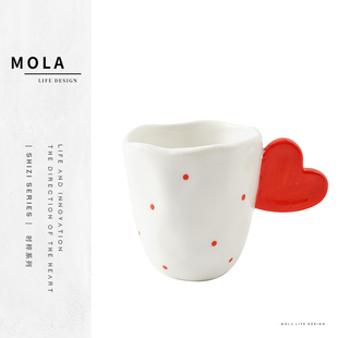 潮流可爱少女心水杯 MOLA.Shizi.杯具ins风马克杯子创意个性 时梓