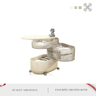 MOLA.Book.收纳盒桌面杂物整理收纳360旋转分格多层储物盒 书意