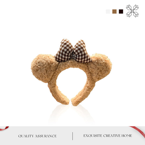 MOLALUNA发箍甜美蝴蝶结可爱小熊