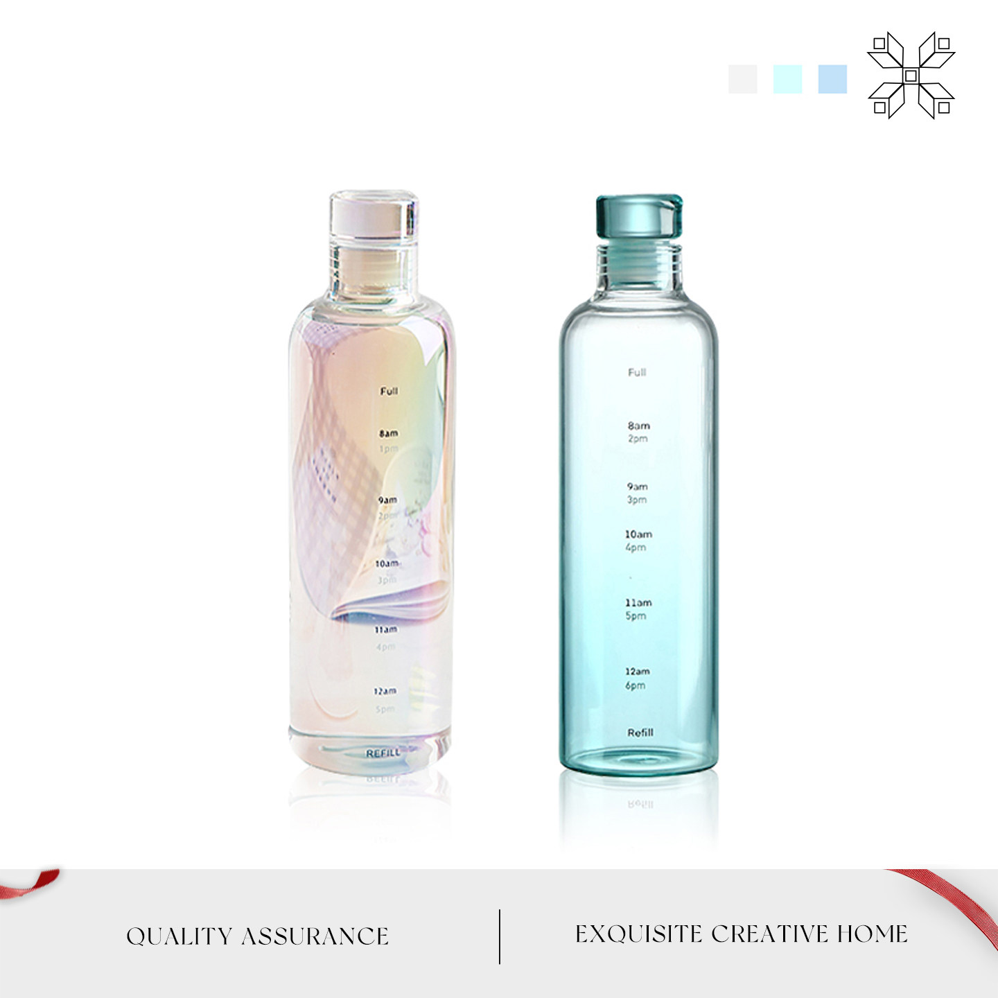 MOLALUNA耐热玻璃杯简约刻度杯