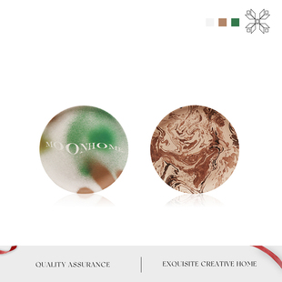 MOLALUNA.Warm.餐具家用竹纤维甜品沙拉碟水果盘手绘餐盘 温纤