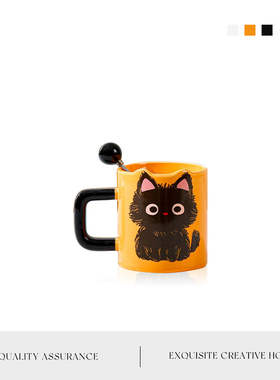 MOLA.Powder.马克杯可爱猫咪陶瓷杯情人节礼品水杯情侣 | 和粉