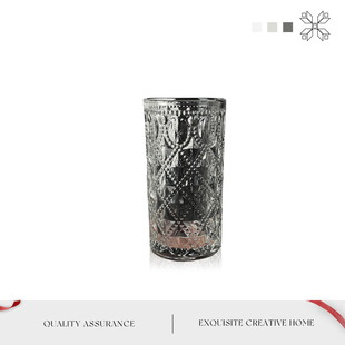 Mintrain浮雕网红ins北欧风复古玻璃牛奶果汁杯喝水杯 训仇