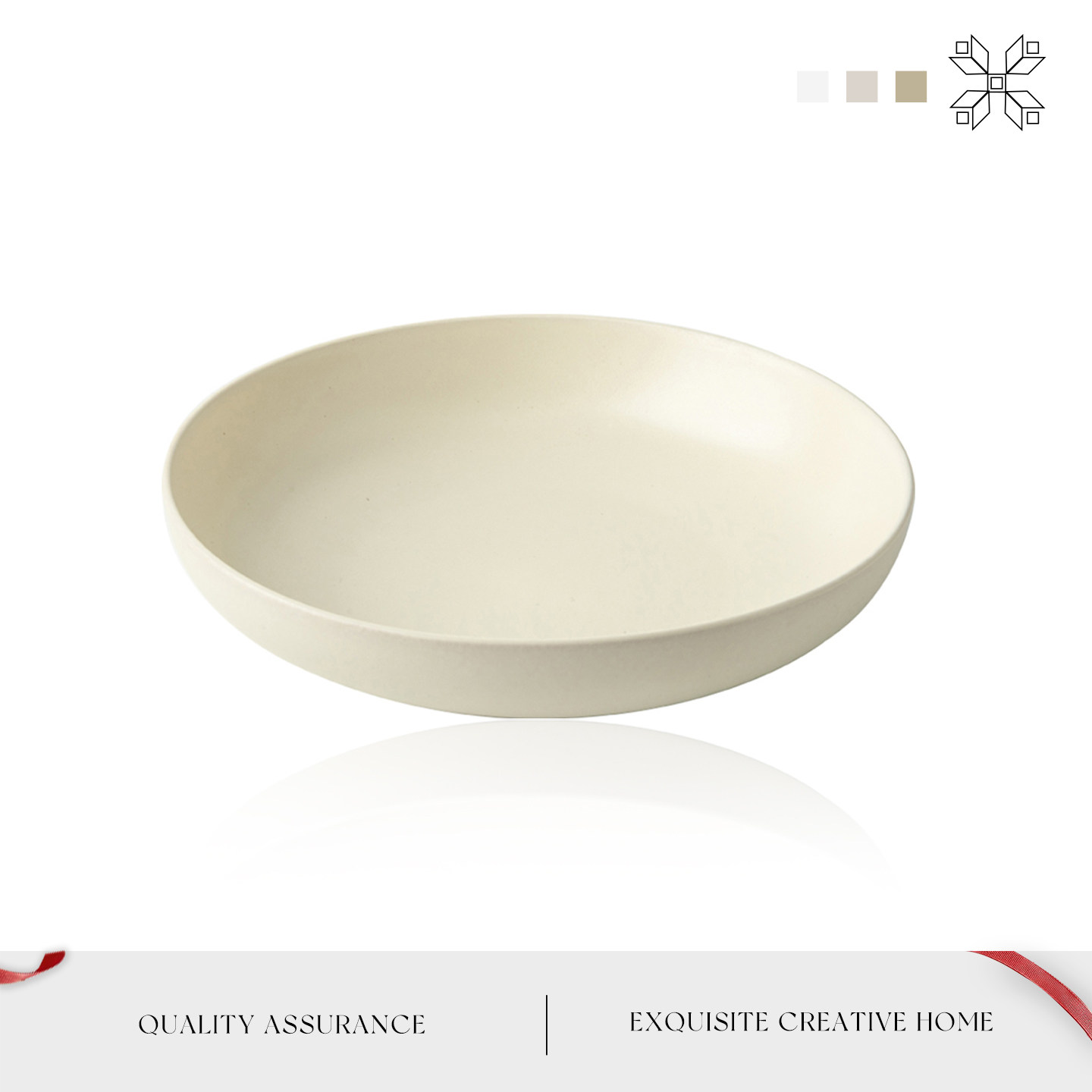 MOLA8.5英寸纯色深盘家用陶瓷