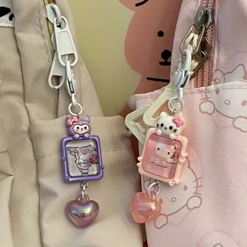 RAI照片钥匙扣挂件三丽鸥小帕可爱卡通小众书包钥匙链网红挂饰ins