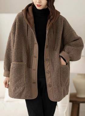 11.30羊羔绒连帽外套