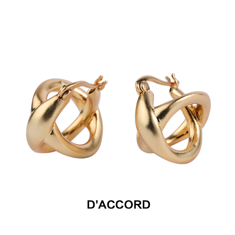 D’ACCORD  23新款原创小众设计师品牌 连圈流线耳环