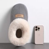 室内家居保暖毛绒棉鞋 大码 女 冬季 外穿2026新款 厚底包跟棉拖鞋 男士