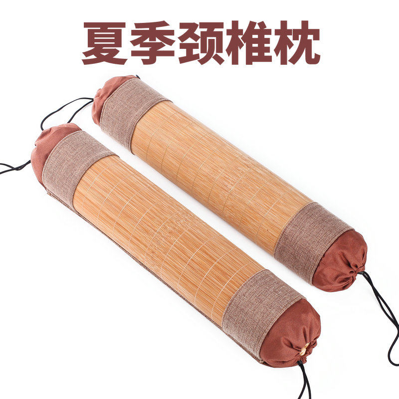 颈椎枕睡觉专用睡眠荞麦竹席护颈枕硬决明子圆柱竹凉枕夏圆枕头