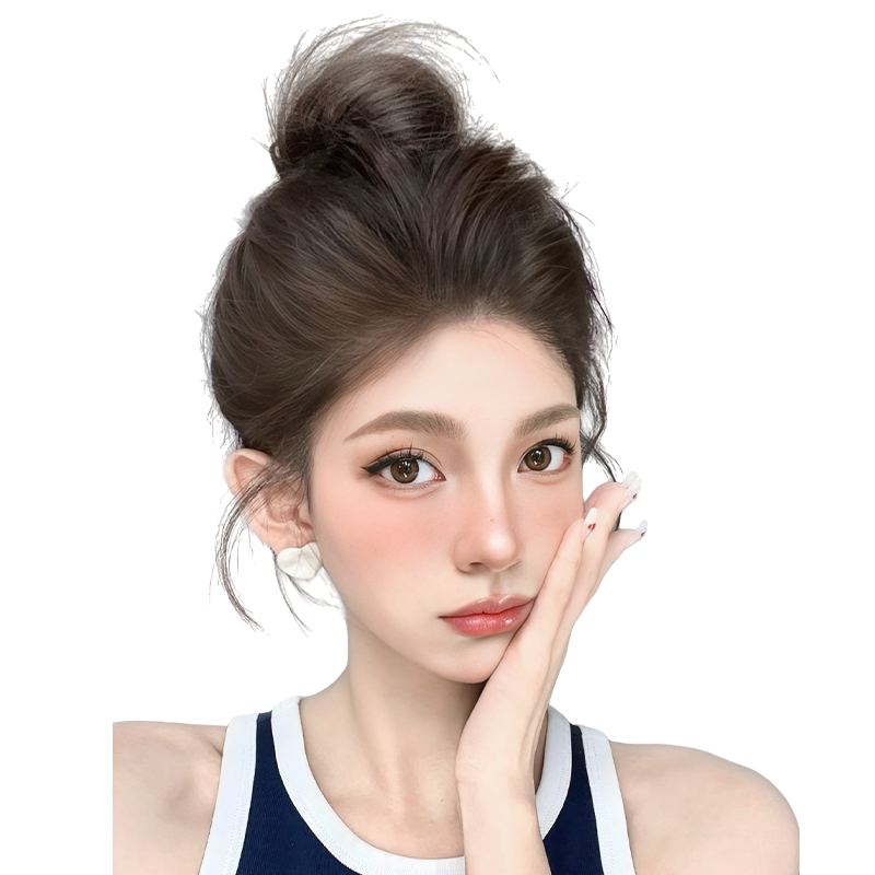 假发片汉服古风头顶一体式蓬松发髻自然无痕盘发神器高颅顶垫发片