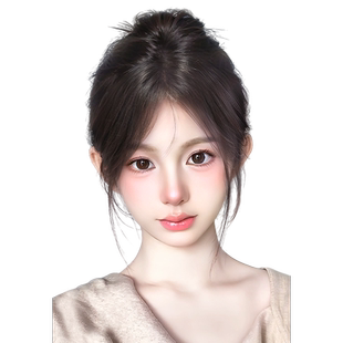 假刘海女片头顶高颅顶自然前额真发遮头顶白发神器八字刘海假发片