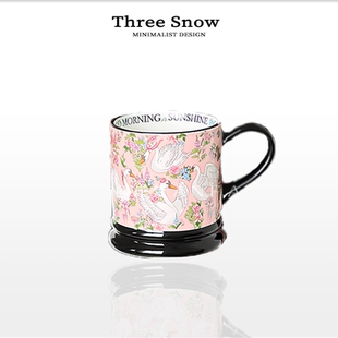 日本三霜复古陶瓷杯高颜值马克杯咖啡杯子家用办公室水杯早餐杯子