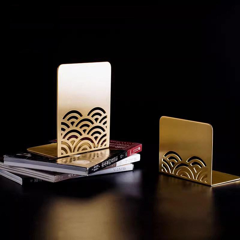 图书馆新中式书夹创意高档高级感书房书靠书立书档书挡书房摆件样板房