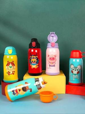 具熊生儿童保温杯带吸管两用男女宝宝学杯幼儿园防摔水杯水壶