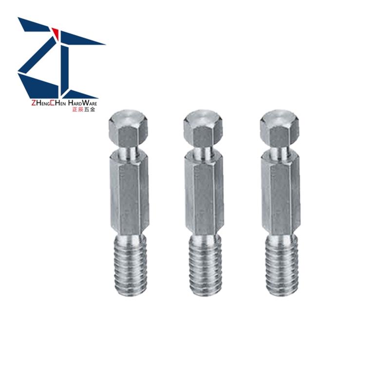 FFK11六角型粗牙镀镍 拉伸弹簧用支柱 PDSPO3/4/5/6/8/10/12