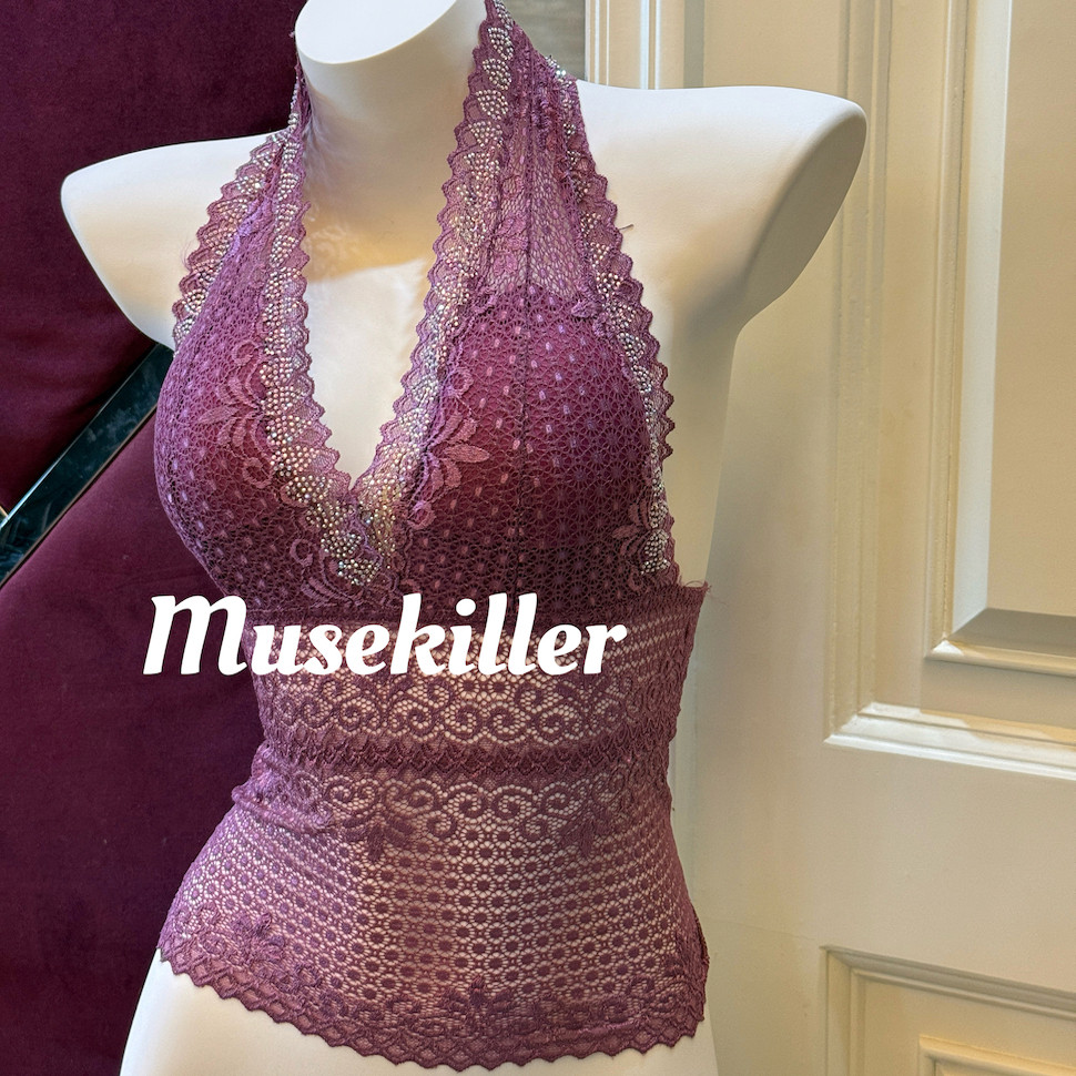 Musekiller奢香夫人挂脖烫钻美背心打底带胸垫万能内搭蕾丝,女装/女士精品,背心吊带,淘宝优惠券,粉丝福利购,淘宝优惠卷