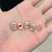 猫眼穿戴甲短款 指甲贴片 美甲纯手工爆款 2025新款 高级感绝美穿戴式