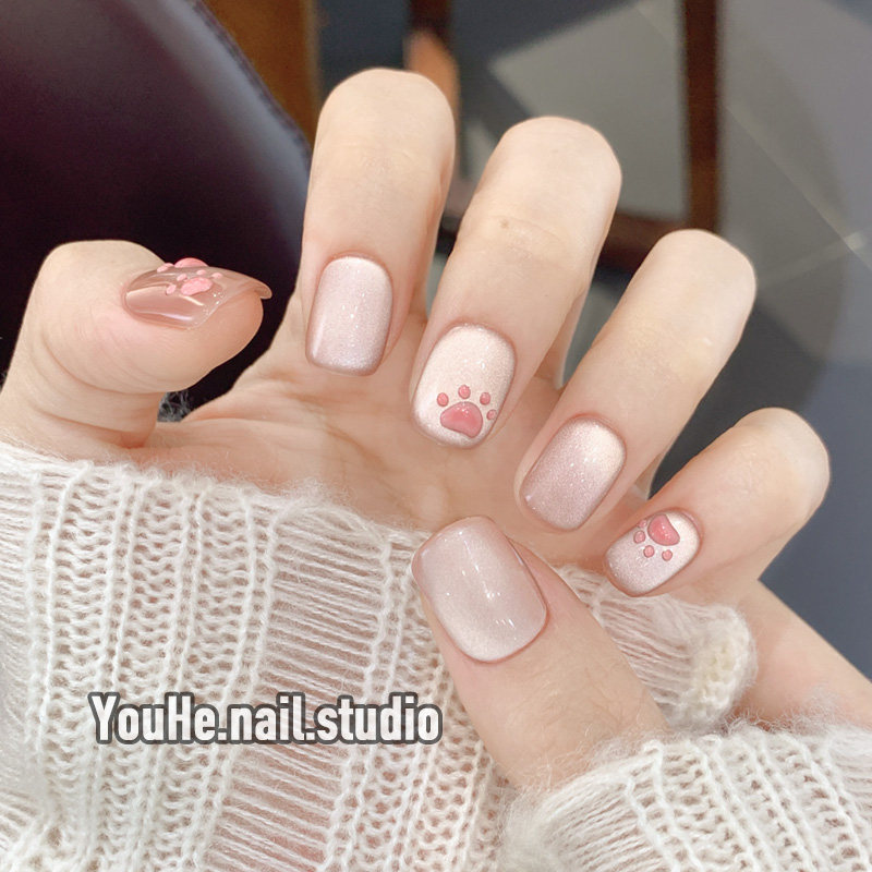 猫眼穿戴甲短款手工定制美甲成品2025新款春夏高级感显白指甲贴片,彩妆/香水/美妆工具,穿戴甲/甲片,淘宝优惠券,粉丝福利购,淘宝优惠卷