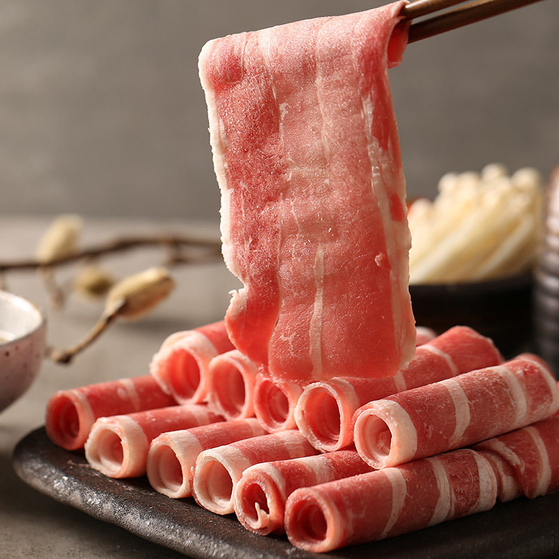 内蒙科尔沁原切上脑牛腩肥牛卷牛肉卷牛肉片火锅食材酸汤肥牛材料