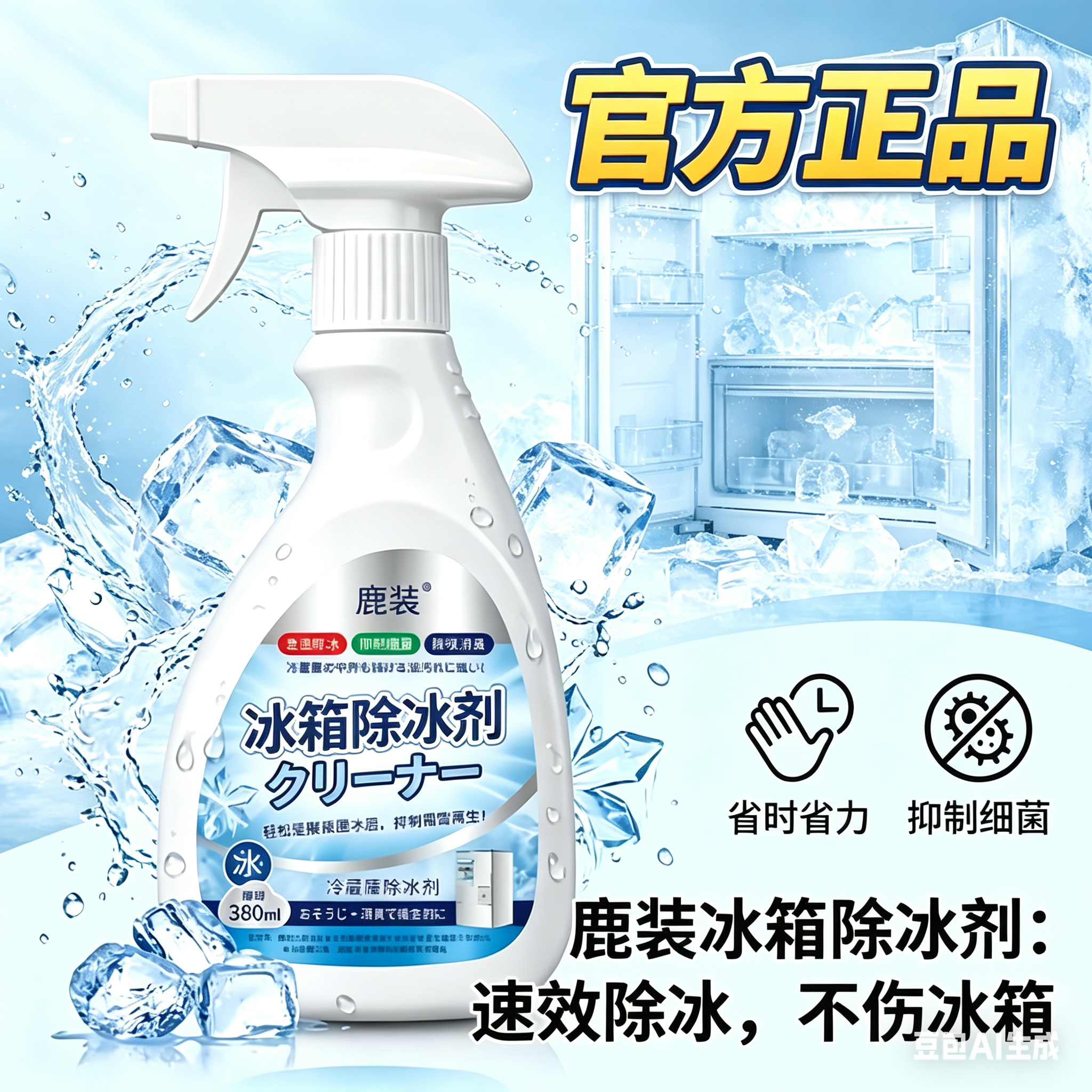 鹿装冰箱除霜除冰剂解冻防结冰神器加强型融雪快速化冰多功能除冰