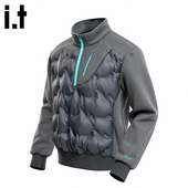 潮牌90鸭绒情侣款 美式 CM半拉链羽绒服男冬季 立领防寒外套 FIVE