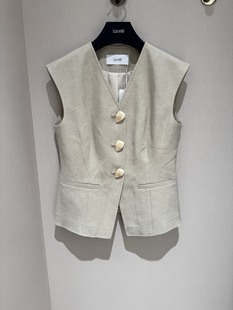 Laurèl劳芮 LWD343B01400 香槟杏色老钱风马甲