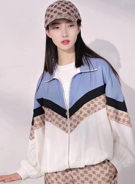 歌L思   22年全标大货  蓝色100%桑蚕丝休闲外套 EWW331T00600