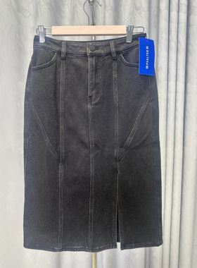 诗篇  剪价格吊牌  精棉灰色半裙