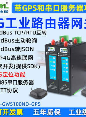 4G路由器2路RS485/422转以太网模块4G无线路由器插卡流量串口服务器modbus网关MQTT/HTTP/JSON工业级户外GSM