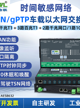 车载以太网交换机镜像监控gPTP时钟同步100/1000BASE-T1无人驾驶TSN网络数据监听VLAN电连ECT/TEMatenet/HMTD
