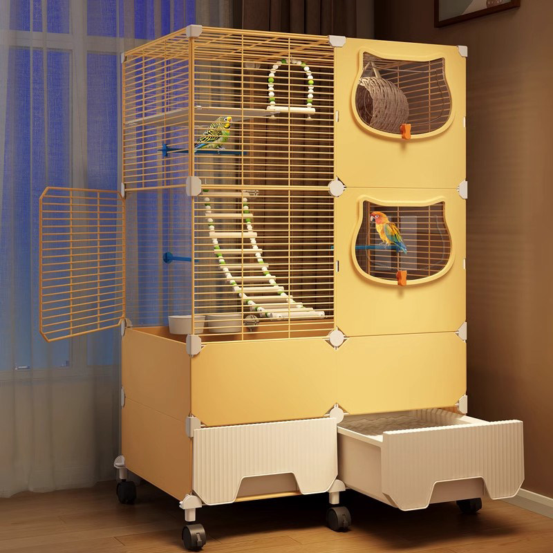 鸟笼子大号家用防溅洒豪华别墅玄凤牡丹虎皮八哥活鸟专用鹦鹉笼子
