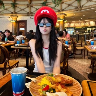 可爱卡通帽子儿童发箍成人帽子拍照神器女款2025新款时尚洋气防晒