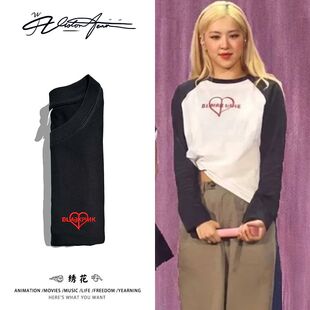 【刺绣】blackpink东京演唱会朴彩英同款纯棉短袖T恤男女同款宽松