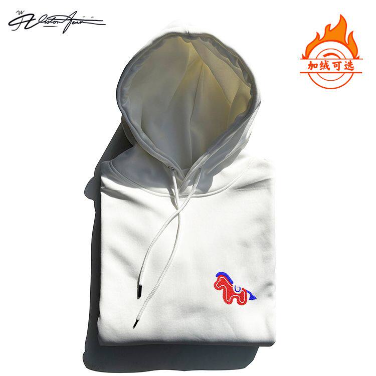 【刺绣】2026马年本命年新款国潮刺绣连帽卫衣男女同款运动潮流