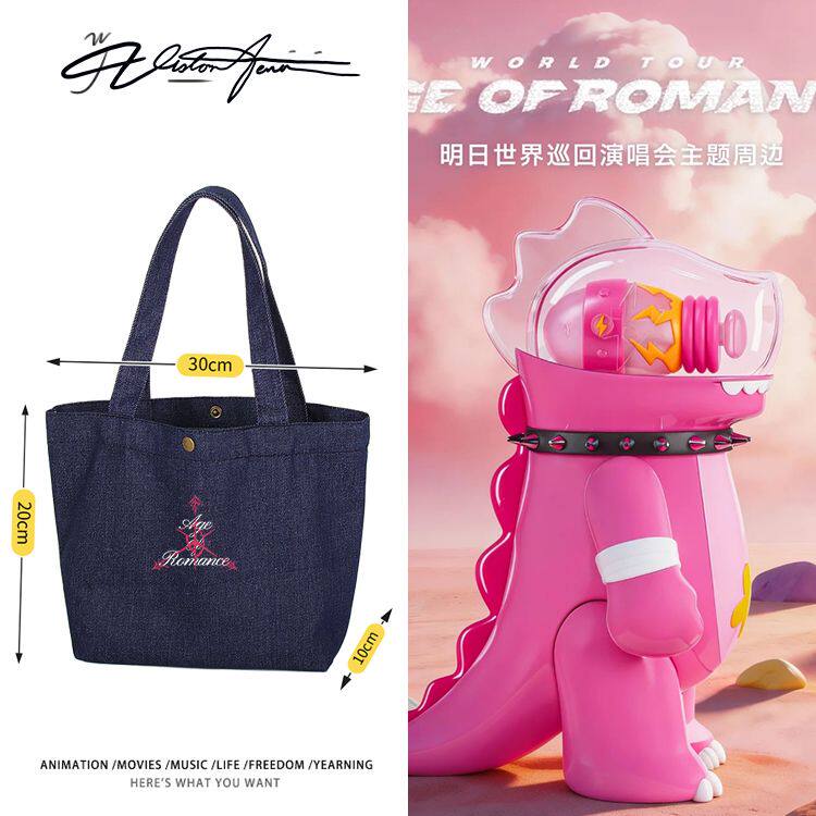 汪苏泷明日世界巡演周边同款定制DIY牛仔布包袋子单肩手提环保袋