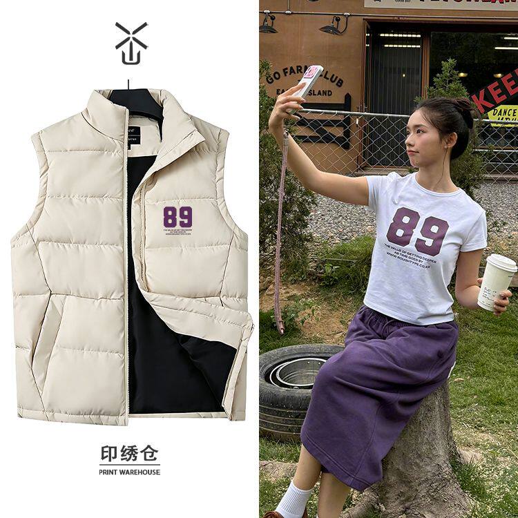 林允微博美照同款私服穿搭棉服马甲保暖防风耐磨立领背心灵活身躯