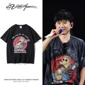 T恤男女夏季 张杰南京演唱会同款 潮流吉他手应援印花短袖 运动潮流