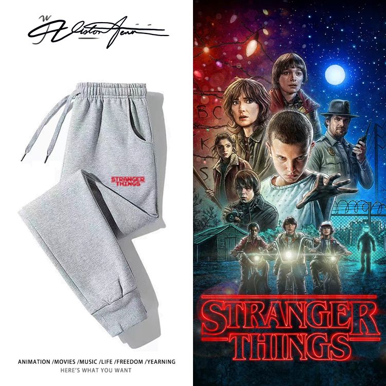 怪奇物语美剧Stranger Things魔王周边卫裤粉丝应援男女同款潮流