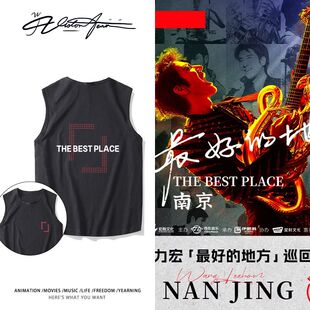 王力宏2025演唱会南京站同款周边印花纯棉无袖背心坎肩粉丝应援