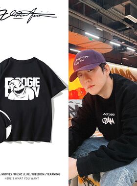 张千CJam晒照同款限定联名图案印花纯棉短袖T恤男女同款宽松百搭