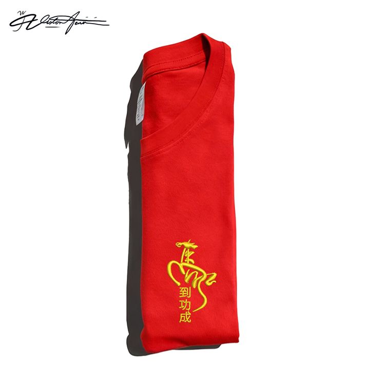 【刺绣】2026本命年属马酒红色棉短袖男女士新款爸爸女童妈妈装