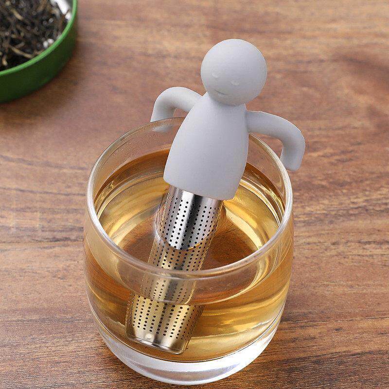 茶漏创意泡澡小人冲茶器不锈钢可爱懒人茶叶过滤隔网泡茶神器