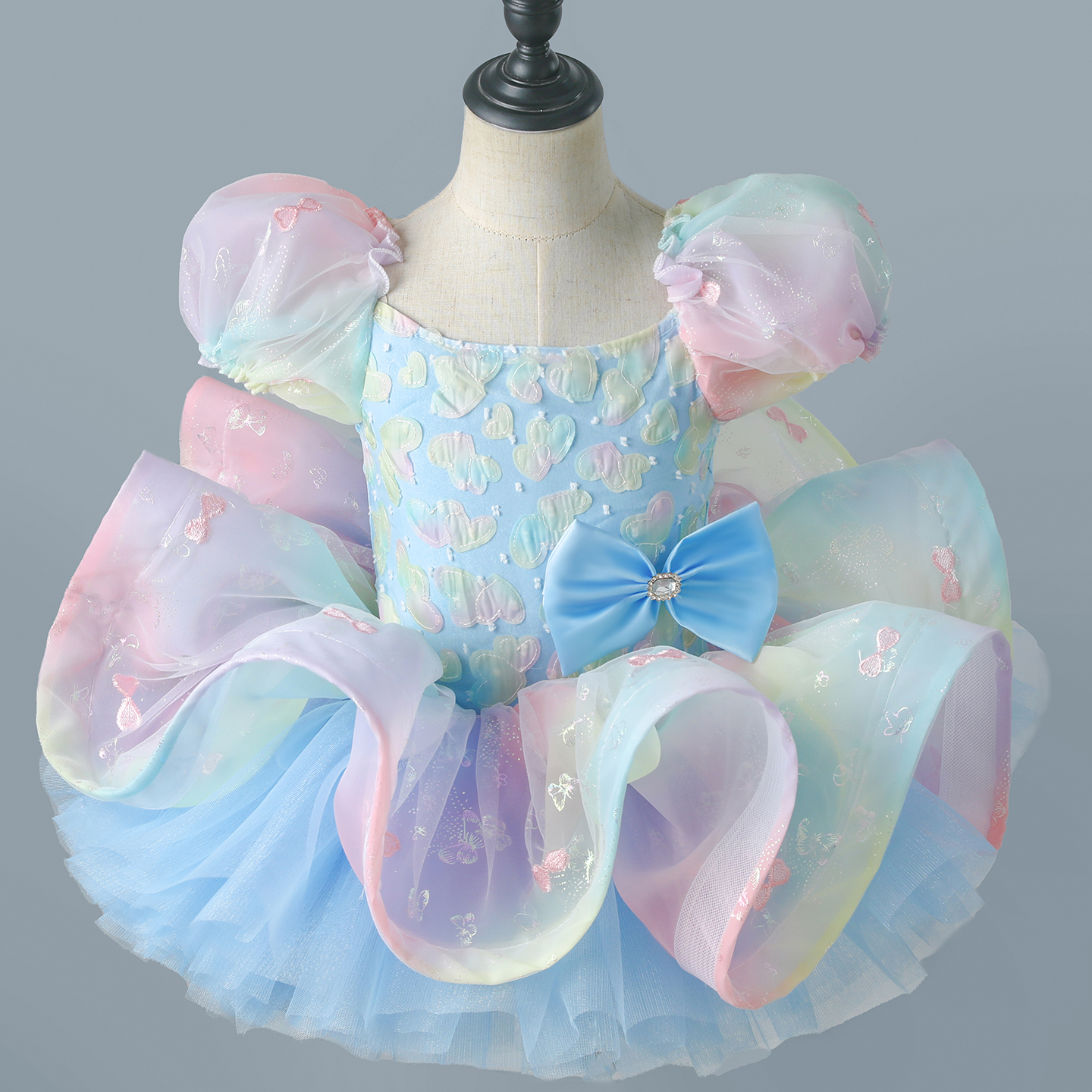 新款芭蕾舞裙女童蓬蓬裙演出服幼儿园舞台表演公主裙儿童舞蹈纱裙