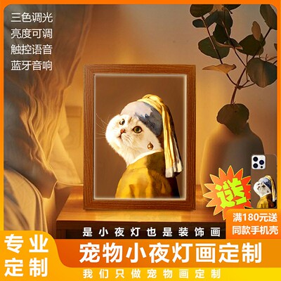 萌宠工坊宠物灯光画定制小夜灯画