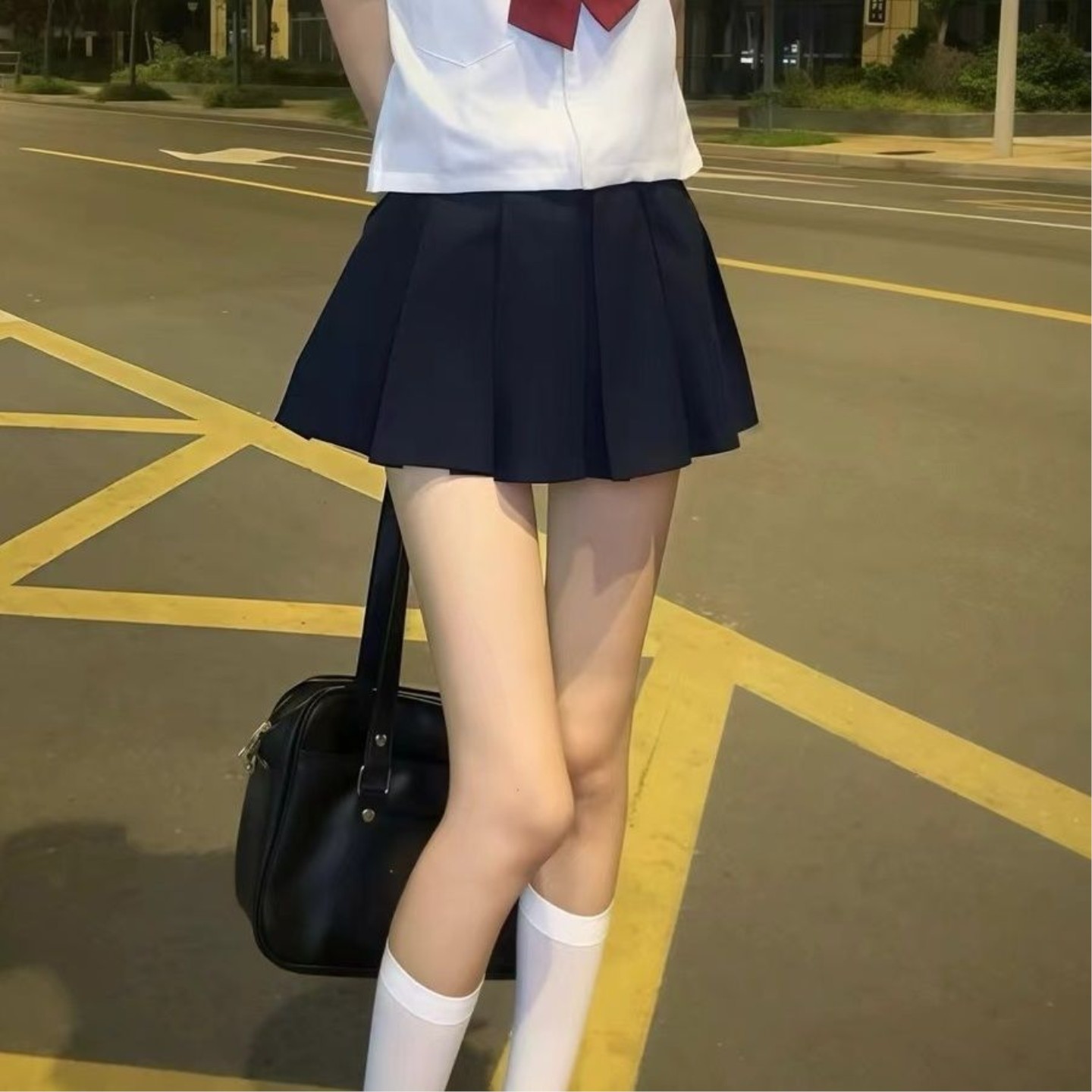 绀三本水手服制服套装原创日系穿搭少女童JK短裙学院风学生装图片