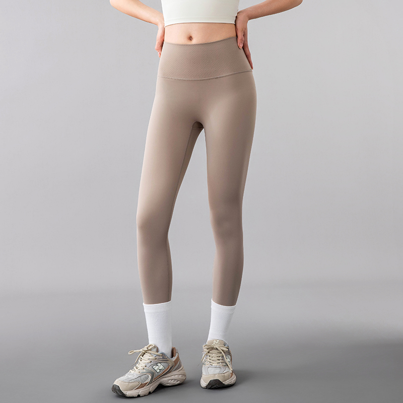新款无尴尬线瑜伽裤裸感收腰腹提臀健身裤紧身微压瑜伽裤夏季薄款